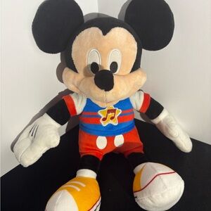 Disney Mickey Mouse Plush - Black, Red, Blue & Yellow